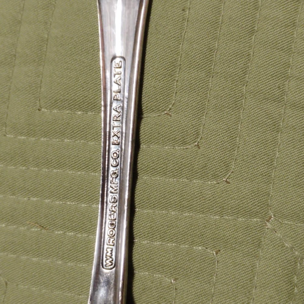 Silver plated carving set & salad set. - Picture 9 of 9
